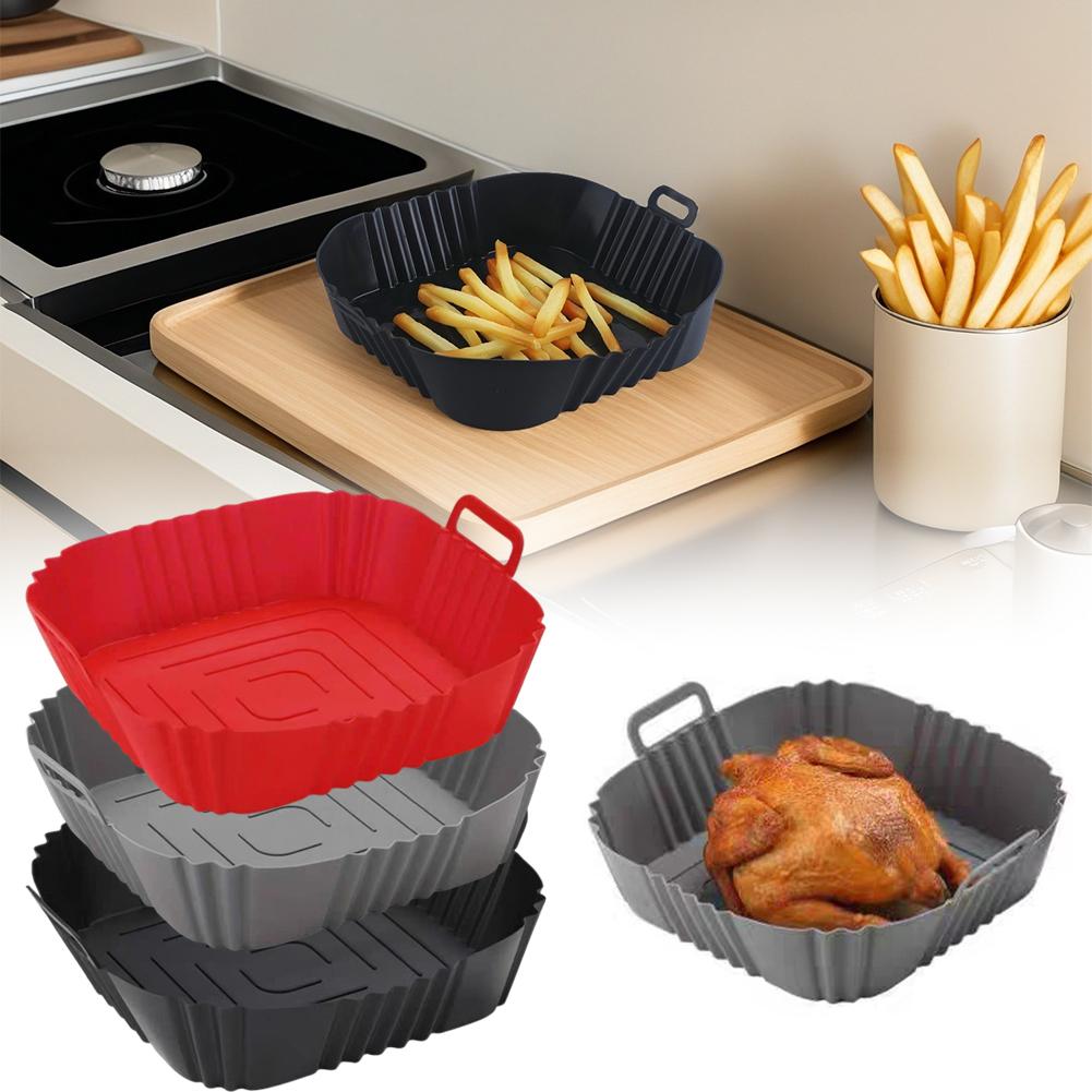 Silicone Mold Tray - Acessórios Reutilizáveis para Airfryer: Forro de