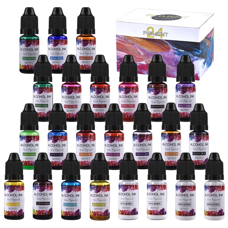 Resin Dye Alcohol - Kit Pigmento Resina Epóxi, Art Ink,