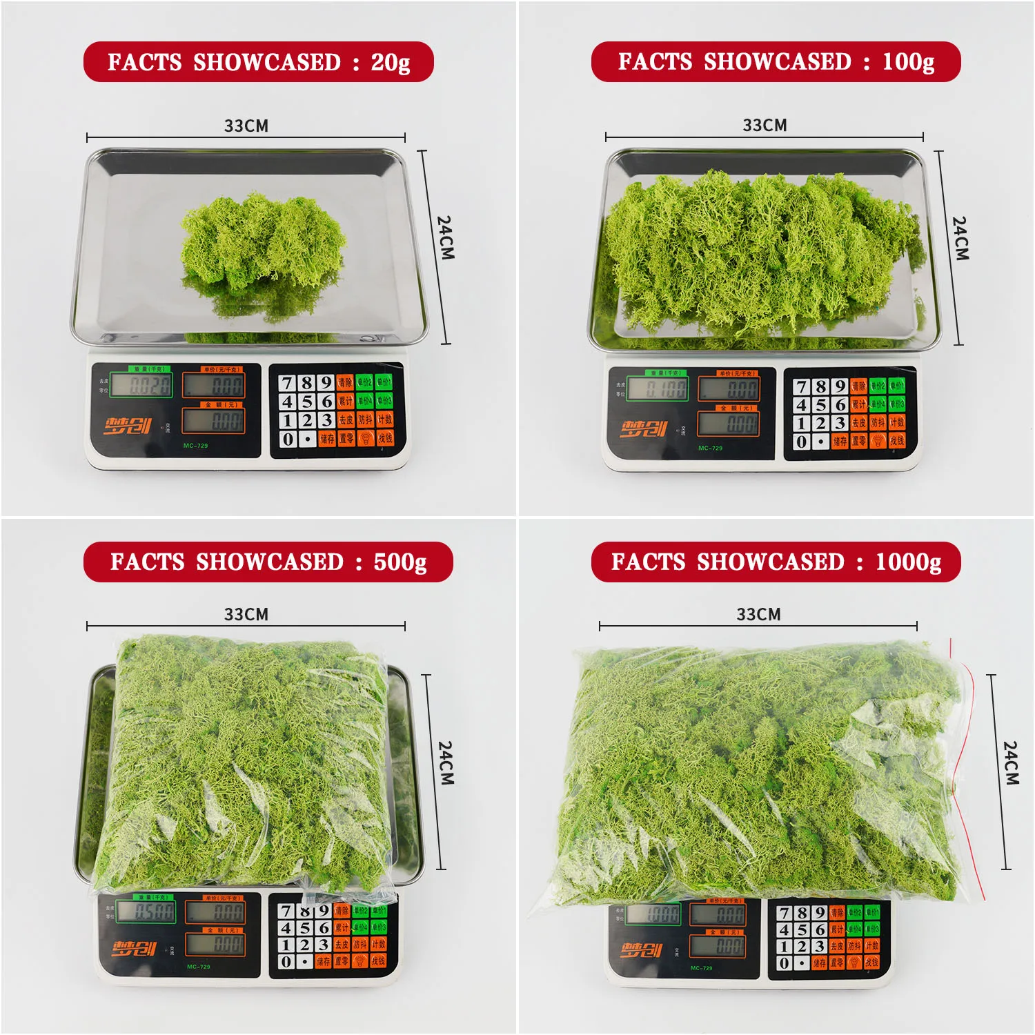 20-200g plantas verdes artific - Terrarium Moss Art avaliação e preço