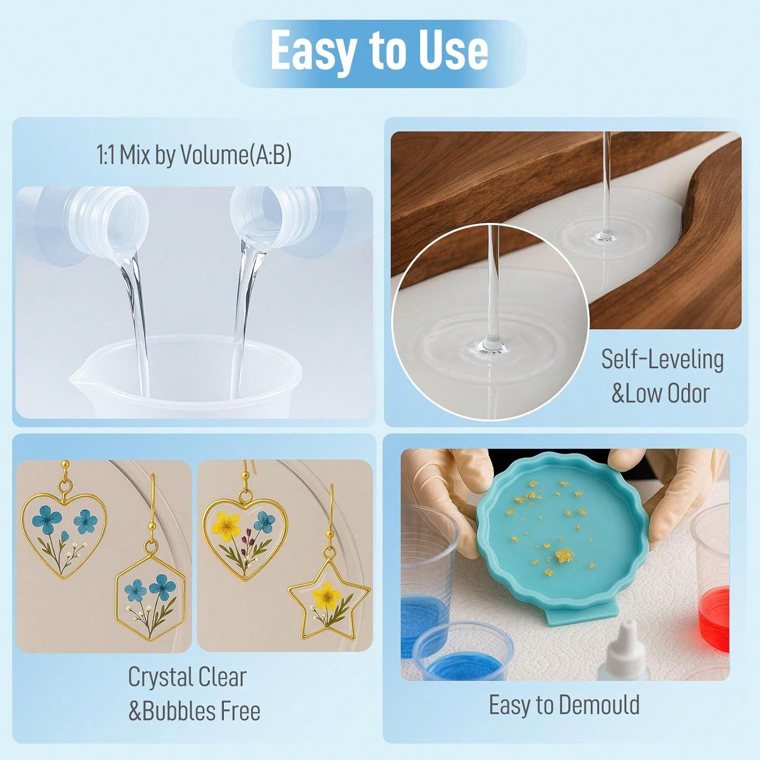Resina Epóxi Cristalina 1:1, K - Resin Jewelry Kit avaliação e preço