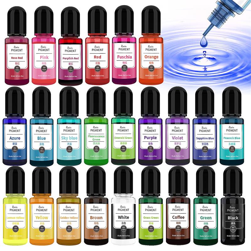 24 cores arte tinta álcool res - Resin Dye Alcohol avaliação e preço